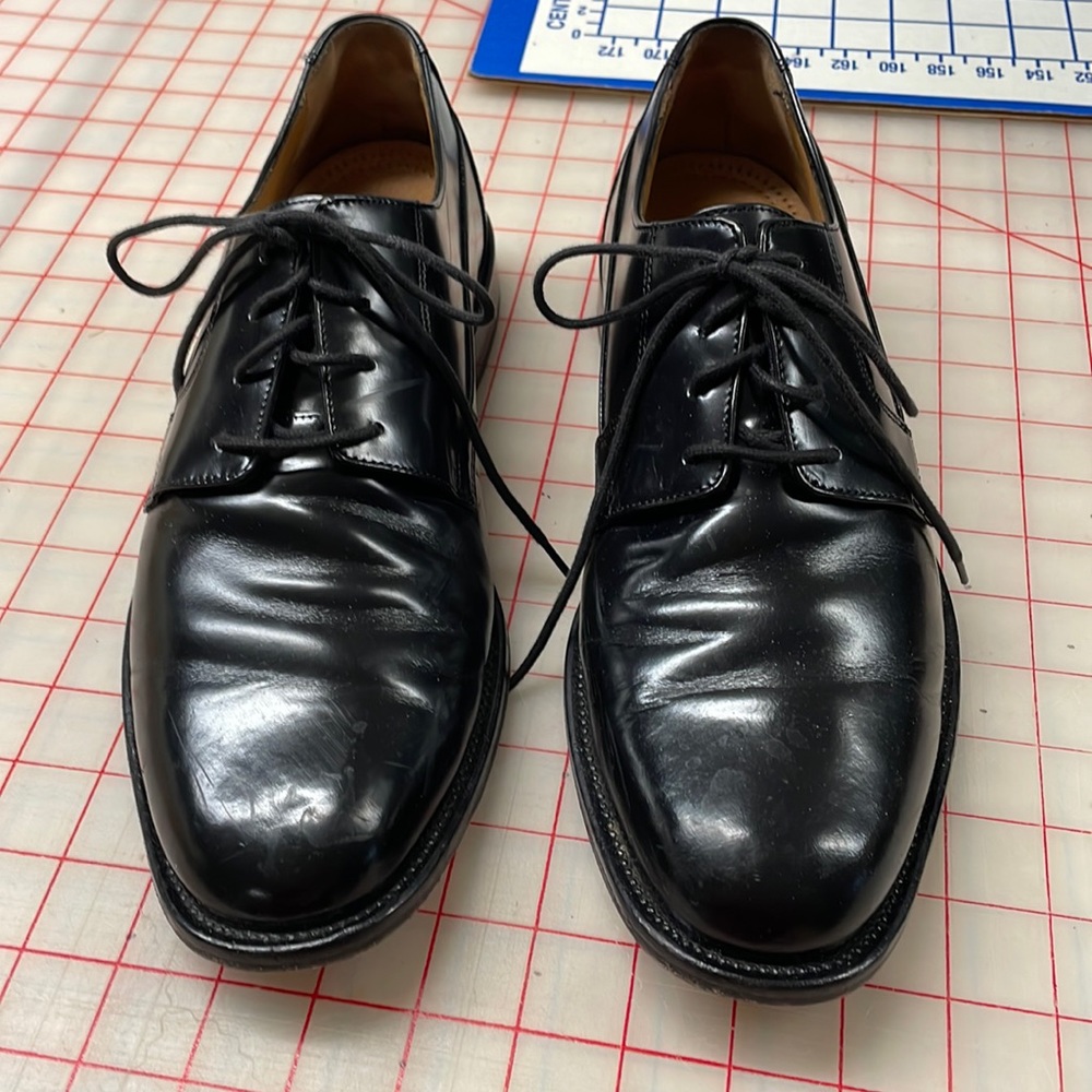Black dress shoes for tux or office.